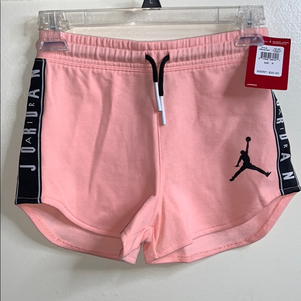 Girls Air Jordan Baby Pink Shorts